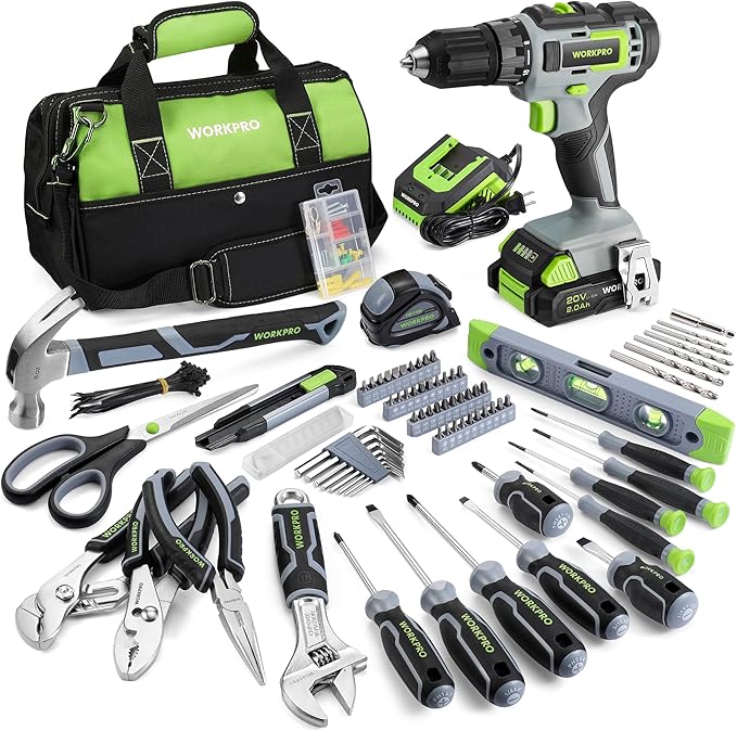 Home Tool Set with Power Drill
