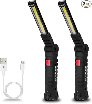 Rechargeable LED Work Lights 2Pack Black